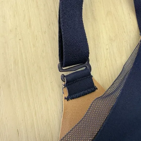 Honeylove Women Bra 36B/C Blue Crossover T Shirt Wireless Strap Adjustable - Picture 10 of 13